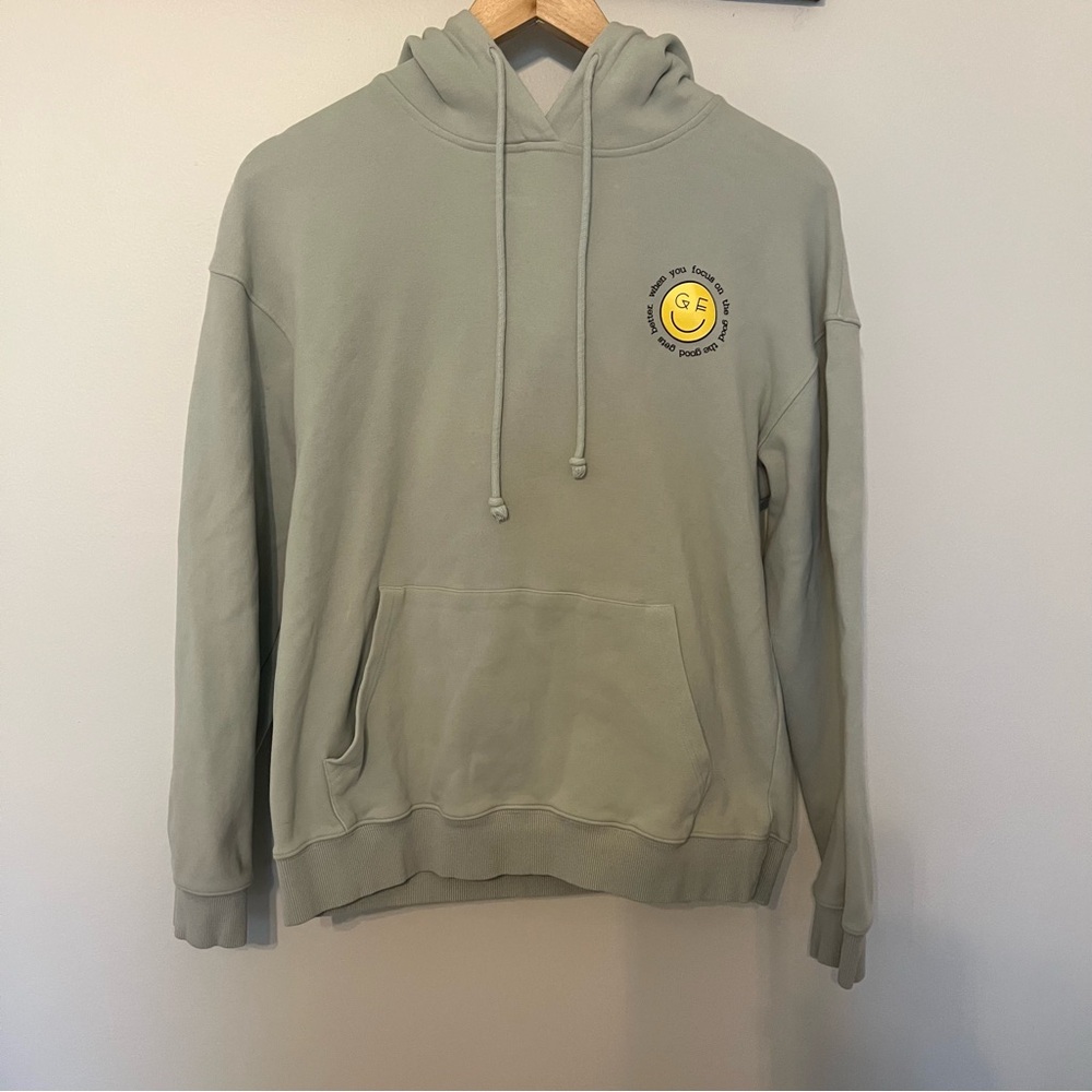Get Fitty Sage Green Hoodie Sweatshirt Size Large